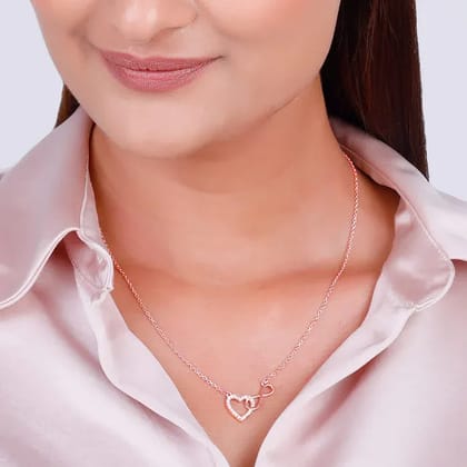 Rose Gold Sparkling Infinity Necklace