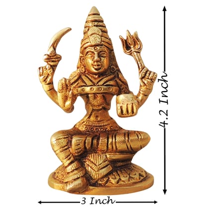 Brass Kalmari Devi God Idol – Handmade Brass Temple Home Decor Statue, Height : 4.2 Inch (BSMAS1027 B)