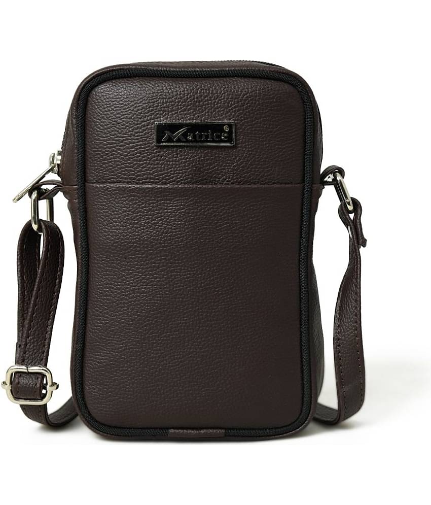 MATRICE - Brown Textured Messenger Bag