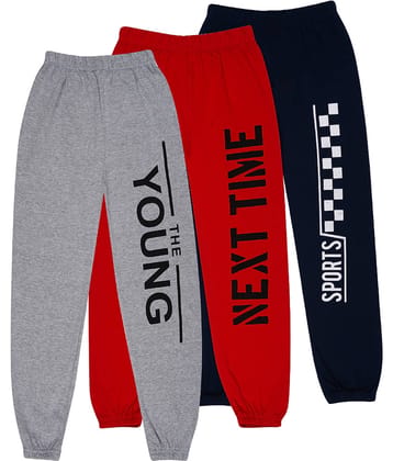 kukke Pack of 3 Boys Cotton Trackpant ( Multicolor )