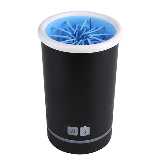 Blingpets Paw Cleaner Automatic Pet Paw Washer, With Usb Rechargeable Soft Brushes, Stylish And Comfortable For Small And Medium Dogs (Medium, Black)