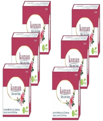 KOZIAN Antibacterial remove dead skin, sun protection soap Bathing Bar for All Skin Type ( Pack of 6 )