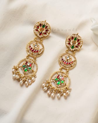 Gold Polish Silver Earrings CHE1939