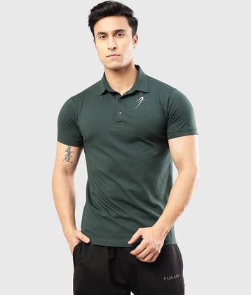 Fuaark Green Cotton Slim Fit Men's Sports Polo T-Shirt ( Pack of 1 )