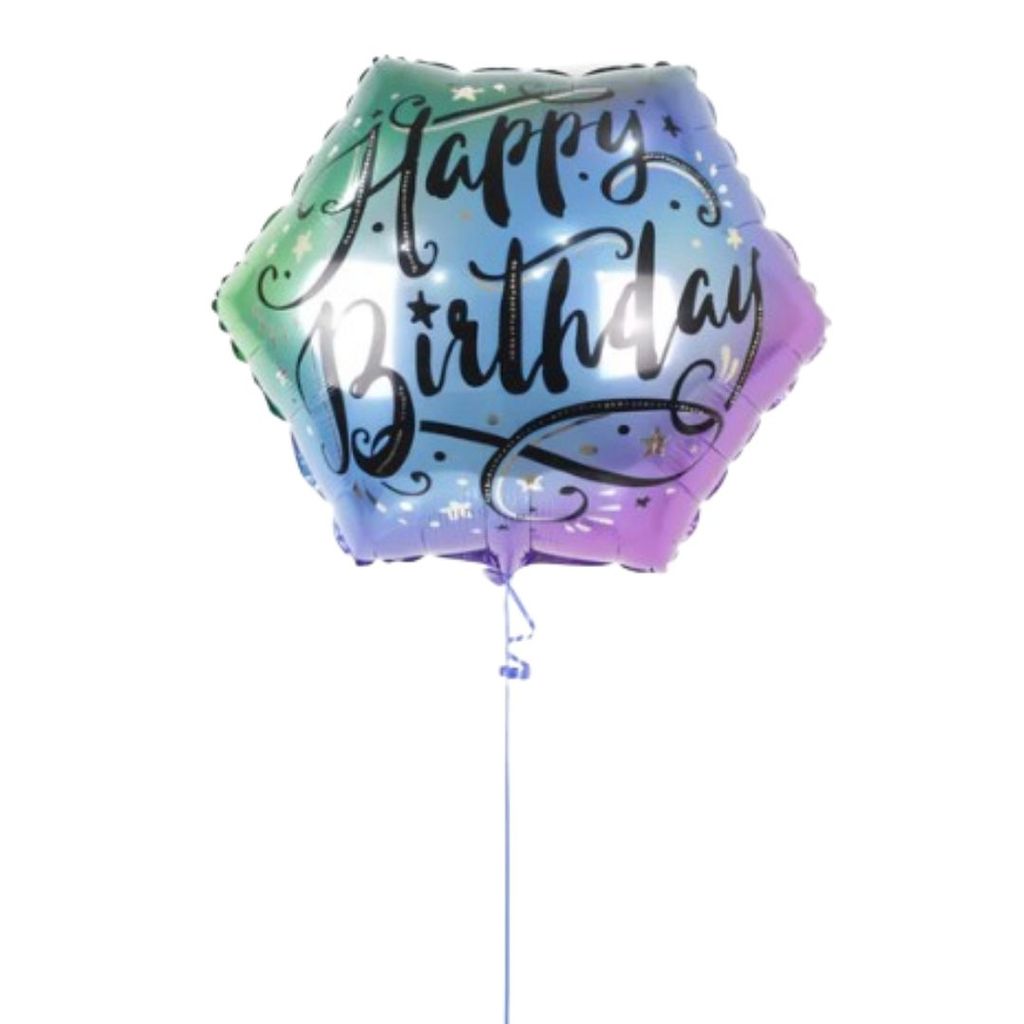 Hexagon Shaped Purple Birthday Balloon 22" - Party and Festive Needs | Buy online on ZillyBuy