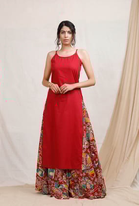 Red Cotton Slip-XS