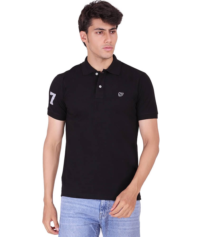 SAM AND JACK Pack of 1 Cotton Regular Fit Solid Half Sleeves Men's Polo T Shirt ( Maroon )