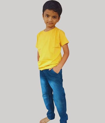 ferocious Pack of 1 Boys Cotton T-Shirt ( Yellow )