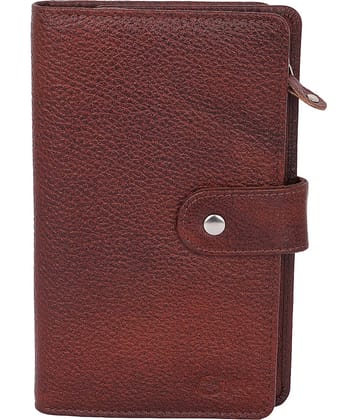 Style 98 Maroon Pure Leather Passport Holder Wallet
