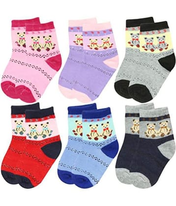 TOTAL HEALTH - Multicolor Cotton Boys Ankle Length Socks ( Pack of 6 ) - 12-24 Months