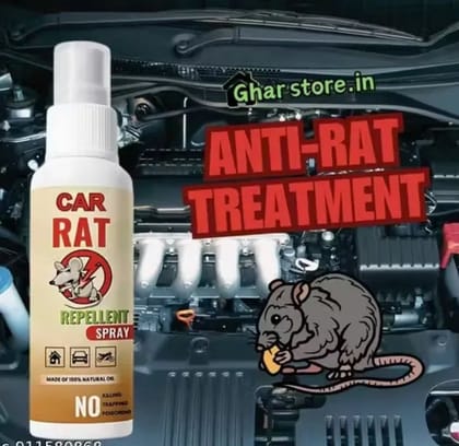 Car Engine Rat Protection Spray | Powerful Rodent Repellent | Safe, No Poisonn, No Trap Solution Pack Of 2