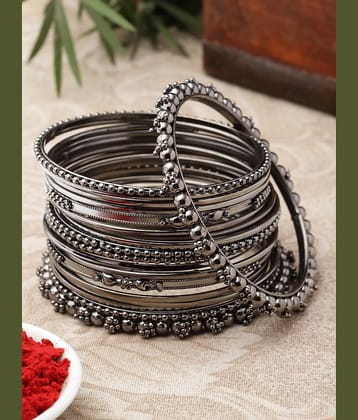 Zeneme Black Bangle Set ( Pack of 10 )