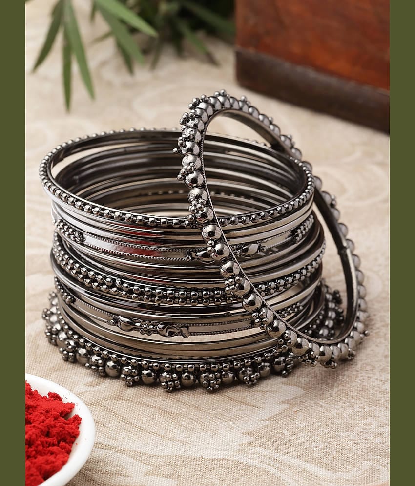Zeneme Black Bangle Set ( Pack of 10 )
