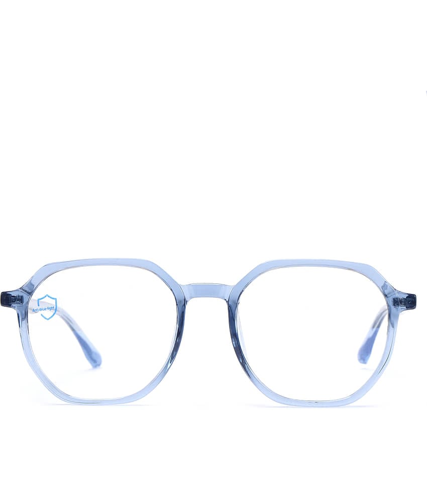 Hexxa Blue Oversized Eyeglass Frame ( Pack of 1 )