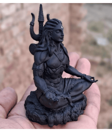 NAVYAKSH Brass Lord Shiva Idol ( 13 cm )