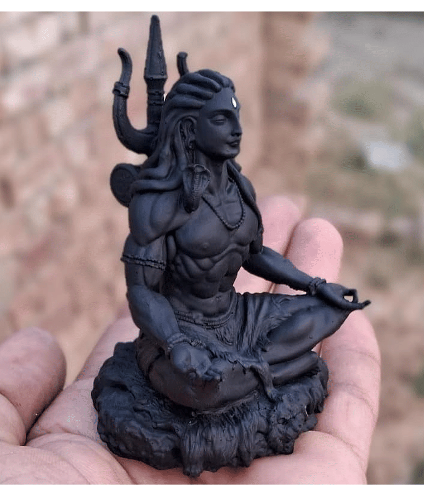 NAVYAKSH Brass Lord Shiva Idol ( 13 cm )