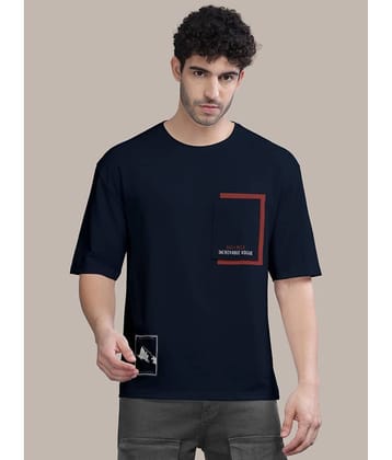 BULLMER Pack of 1 Cotton Blend Oversized Fit Men's T-Shirt ( Olive )