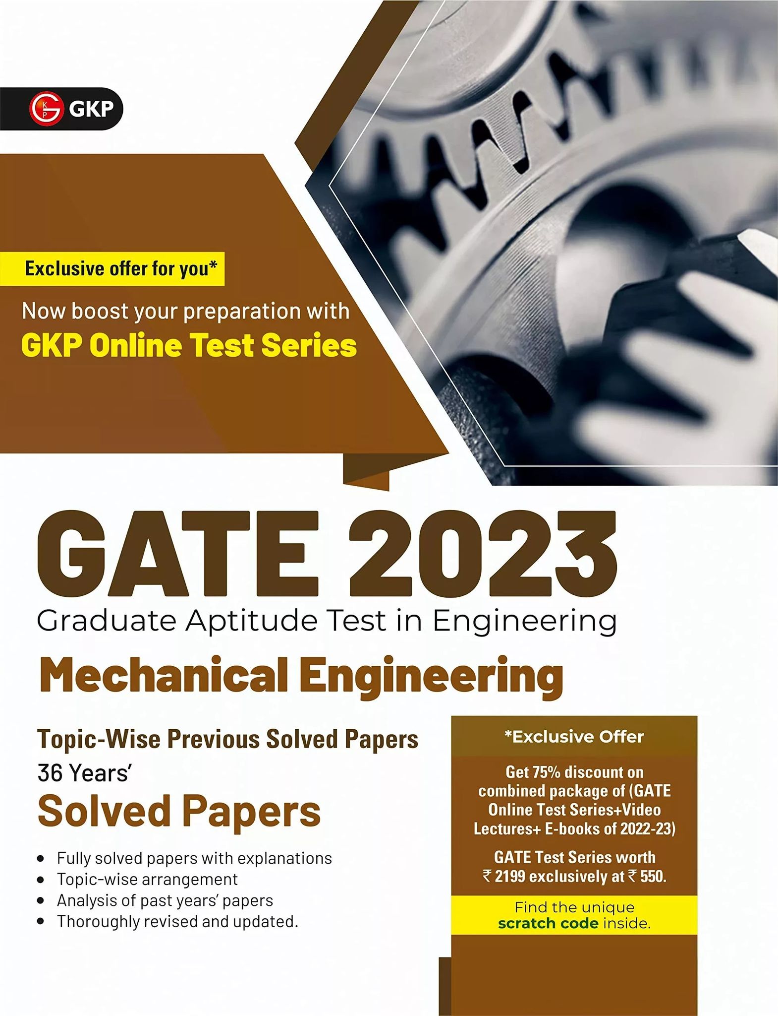 GATE 2023 : Mechanical Engineering - 36 Years' Topic-wise Previous Solved Papers By GKP