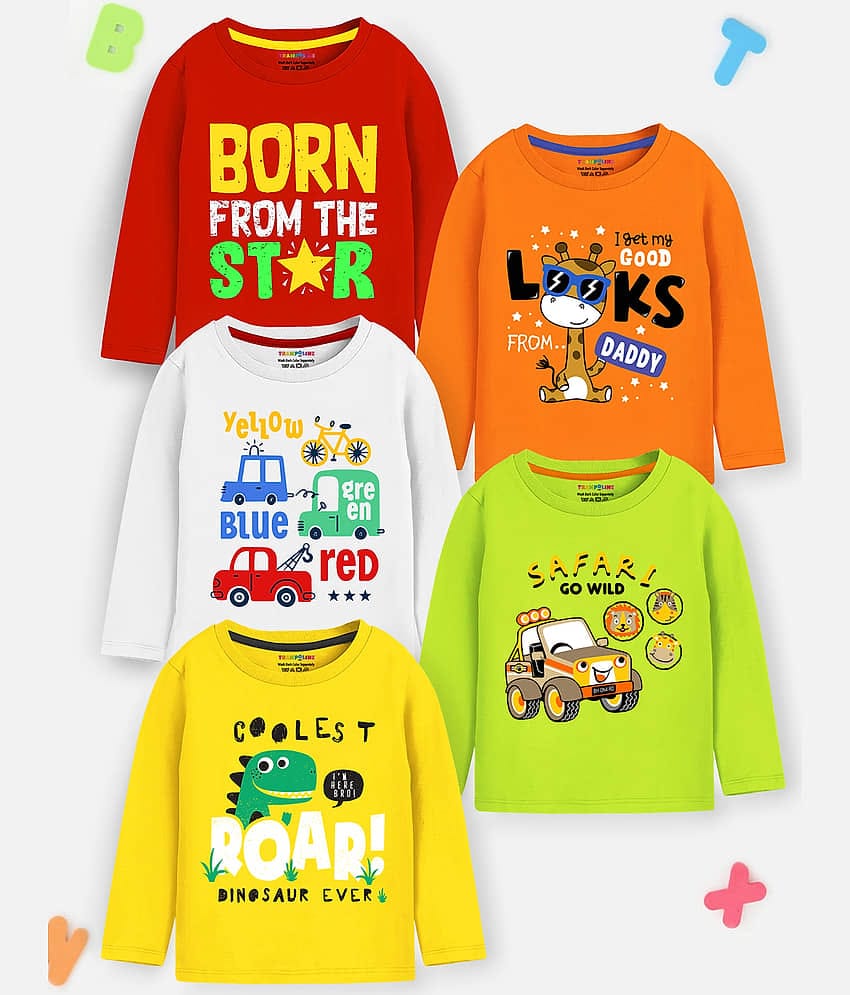 Trampoline Pack of 3 Boys Cotton Blend T-Shirt ( Multicolor )