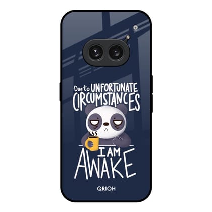 Struggling Panda Glass Case for Nothing Phone 2a Plus