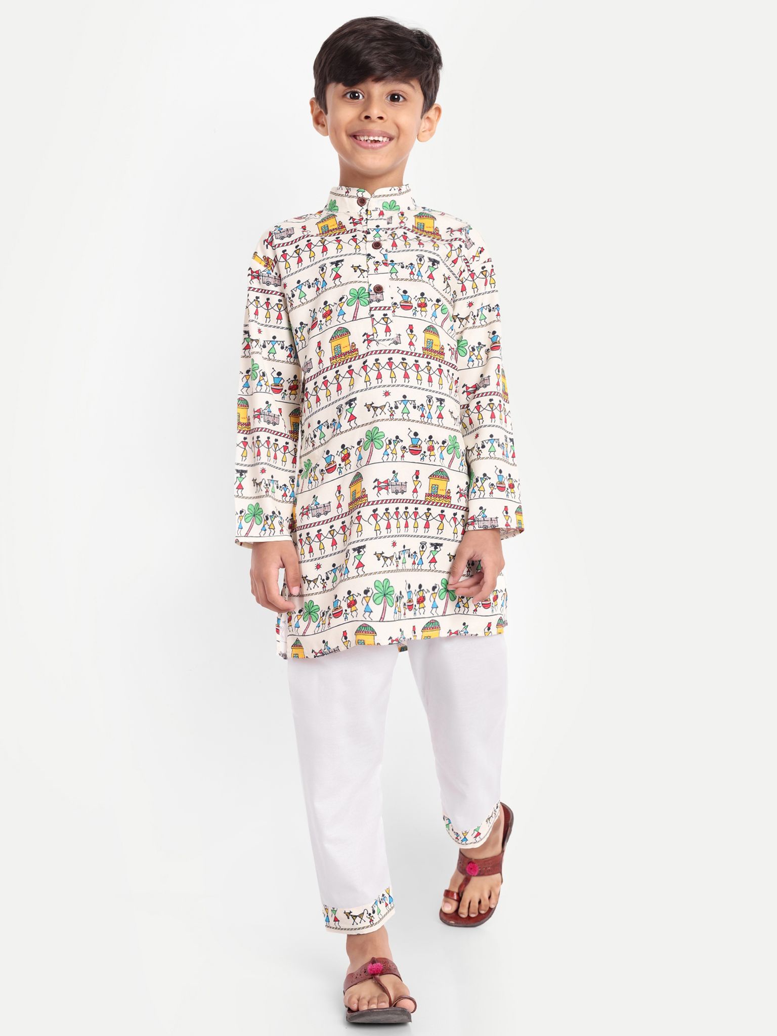 Kurta Pyjama Set _ Multicolor