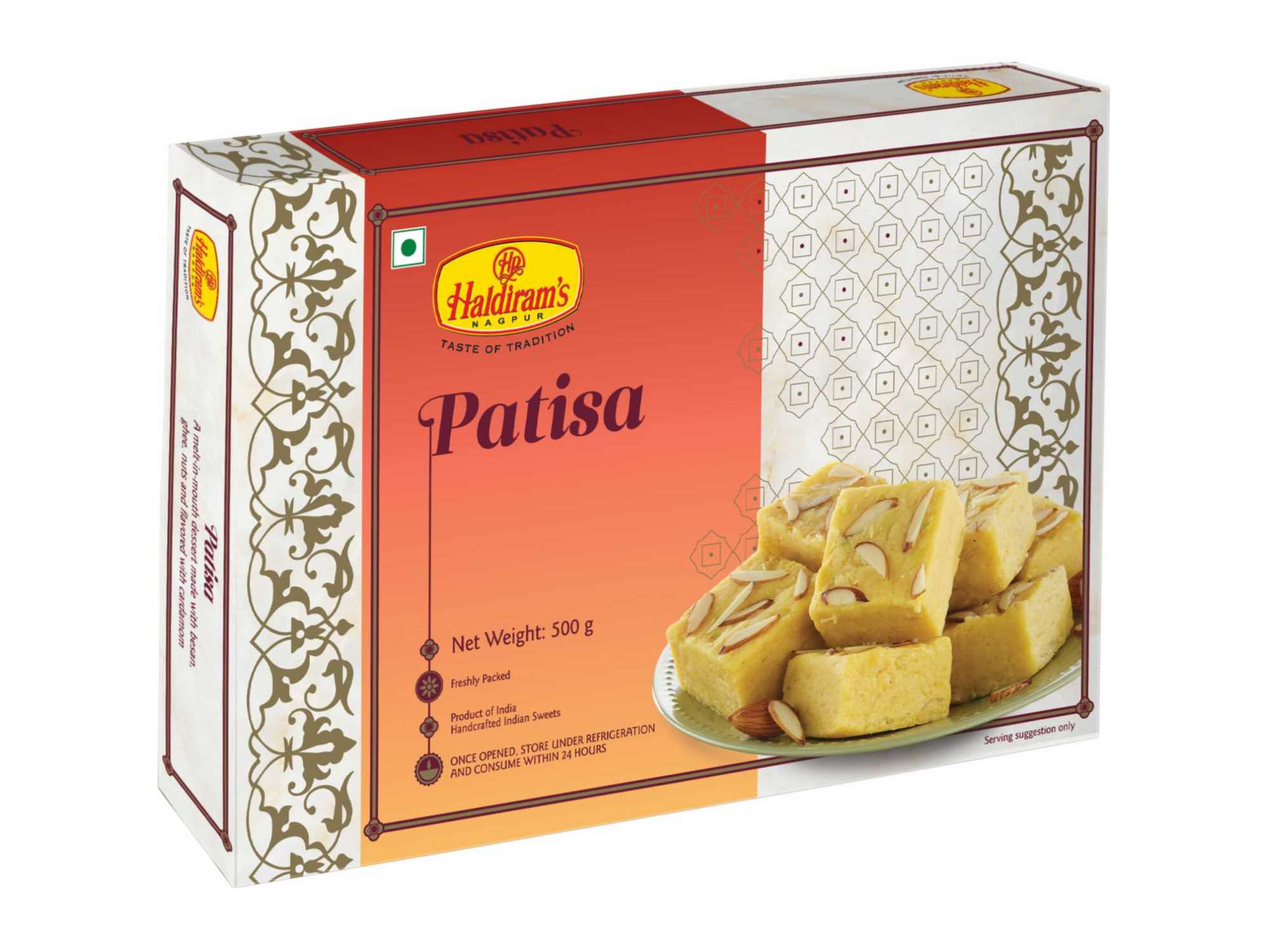 Haldiram's Patisa Packed Sweets - 500 Gm - Pack of 2