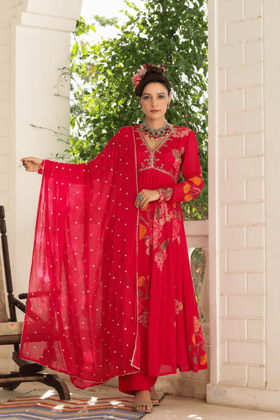 Chinon Red Suit Set-M