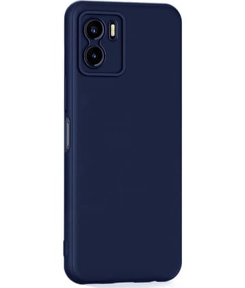 ZAMN - Blue Silicon Plain Cases Compatible For Vivo Y15S ( Pack of 1 )
