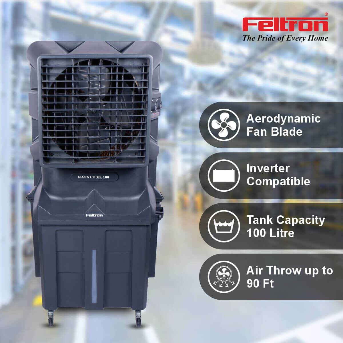 Feltron 100 Ltr Commercial Air Cooler (Rafale XL)