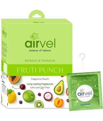 Airvel Fruti Punch Fragrance Pouch for Bathroom & Toilet Lasts up to 30 Days 10g ( Pack of 6 )