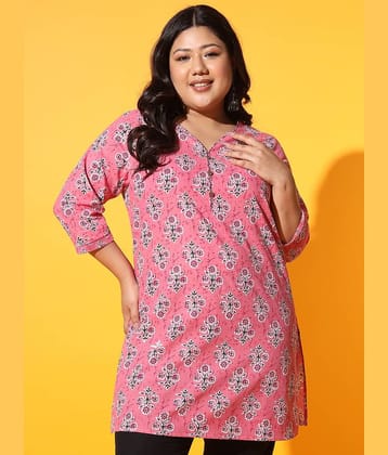 AUSTIVO Cotton Printed Straight Women's Kurti - Multicoloured ( Pack of 1 )