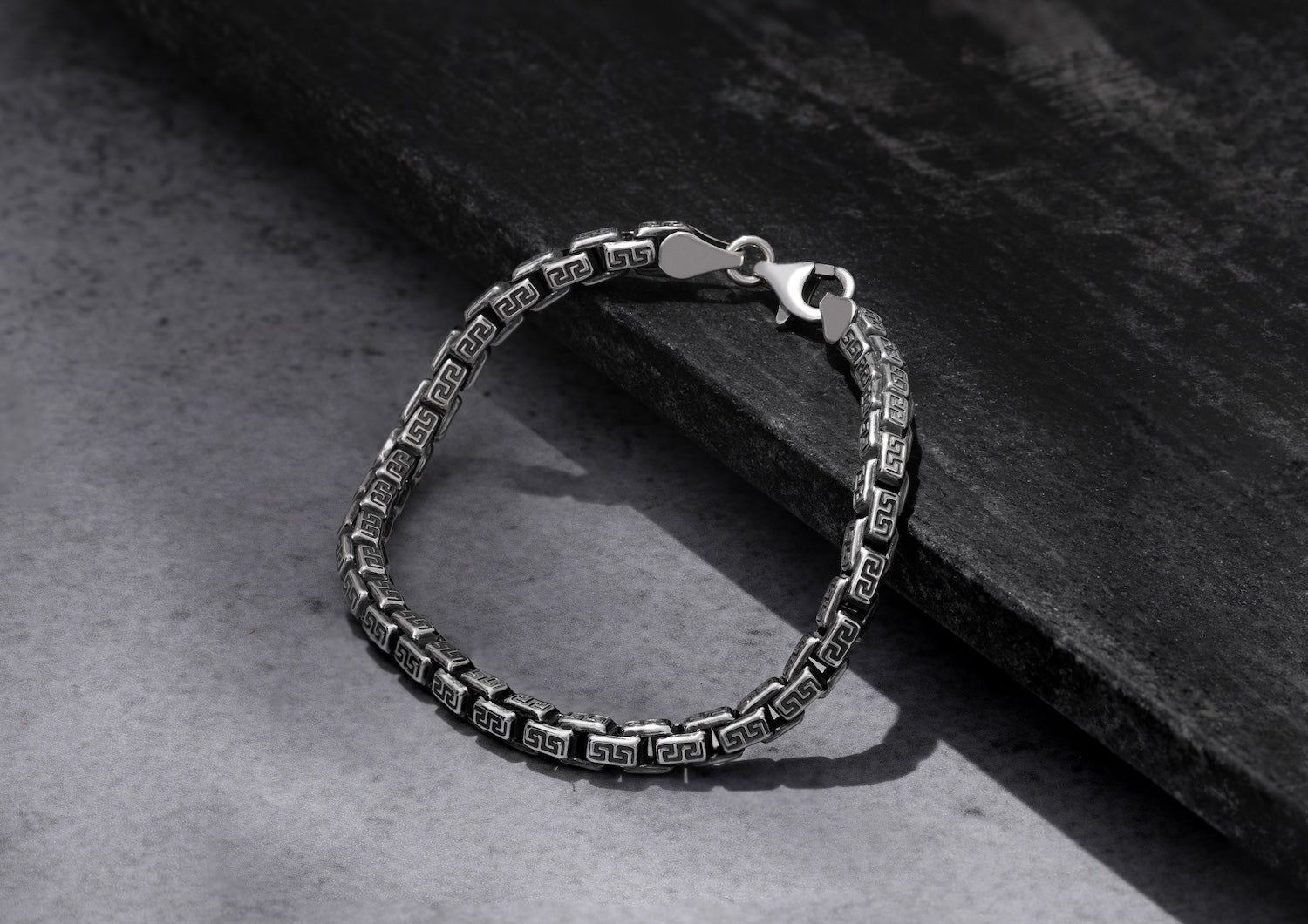 Greek Key Box Bracelet
