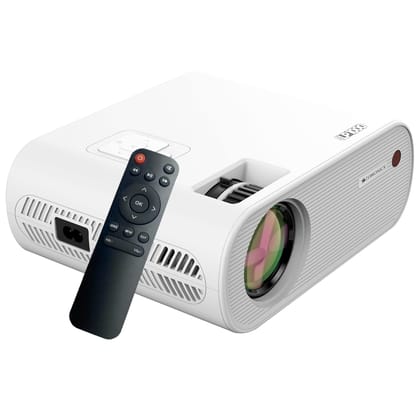 Zebronics LP1000 LED Projector with 3300 Lumens Max, 150-inch Screen Size, 50,000h Lifelong LED lamp, Built in Speaker, Ceiling Mountable- White