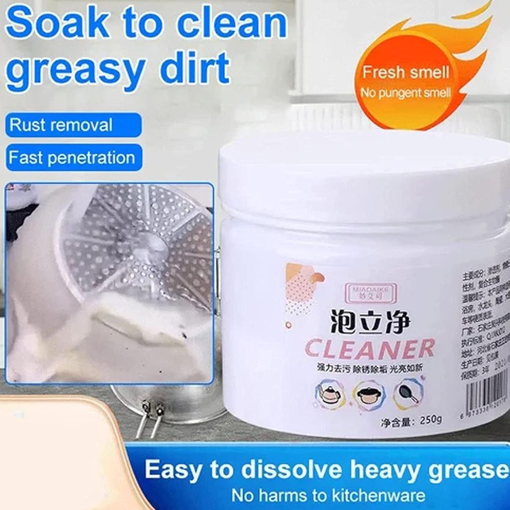 Foam Rust Remover | Powerful Kitchen All-Purpose Cleaning Powder | Kitchenware Cleaning Agent | All-in-One Rust Remover and Foam Cleaner (250 gm)