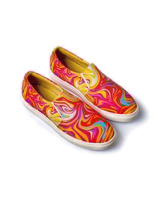 Women Sweat Absorption Lightweight Abrasion Slip Resistant Canvas Slip-On Sneakers