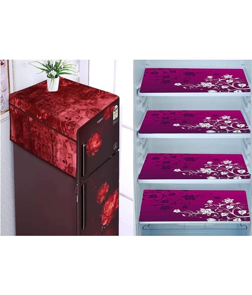 Revexo - PVC Multicolor Fridge Mats ( Pack of 5 )