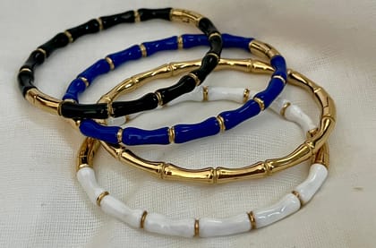 Bamboo Bracelet-Pearl White