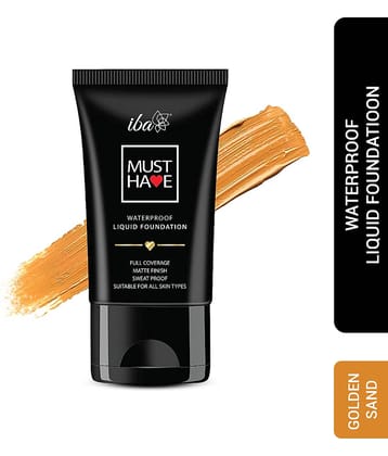 Iba Must Have Waterproof Liquid Foundation Golden Sand, 30ml , Full Coverage, (Pack of 1)