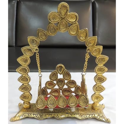 Aluminium Showpiece Laddu Gopal Jhula, Height : 9.2 Inch (ASMAS426 Q)
