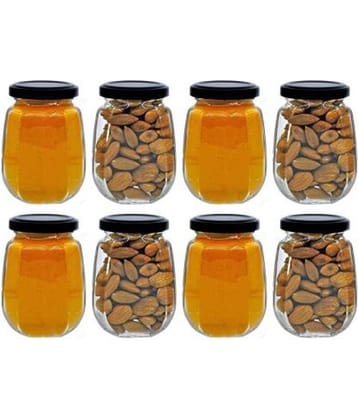 CROCO JAR Glass Transparent Spice Container ( Set of 12 )