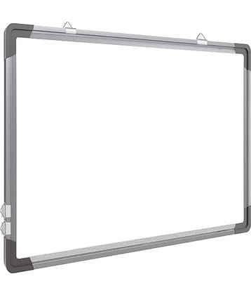 Eclet Non Magnetic 1x1 Feet Double Sided White Board and Chalk Board Front Side Whiteboard Marker Surface and Back Side Chalkboard Surface