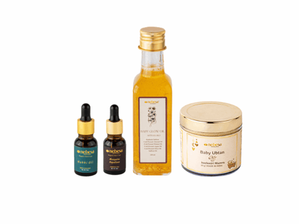 Combo of Nabhi Oil, Baby Glow Oil & Baby Ubtan with Free Mosquito Repellent