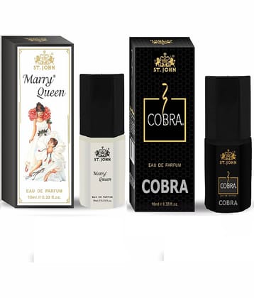 ST.JOHN Cobra & Marry Queen Pocket Perfume For Men 10ml Each (20ml)- Pack of 2