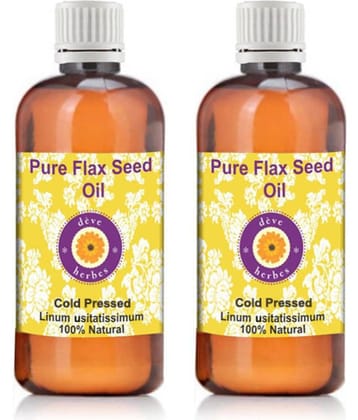 Deve Herbes Pure Flax Seed (Pack of 2) Carrier Oil 200 ml