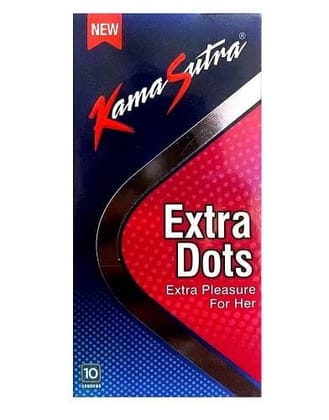 KamaSutra Extra Dots Condom- Pleasure for Her (10pcs) [Discreet Packaging]