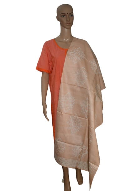 Pure organic Tussar Eri Printed Stole