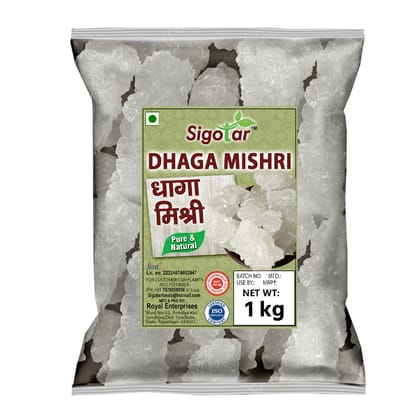 SigotarDhaga Mishri, 1 kg | Rock Sugar | Pure Thread Crystal | Thread Mishri | Mishri Crystal | Dhaga Mishri In Fresh
