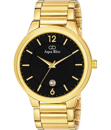 AQUA BLISS - Gold Stainless Steel Analog Men's Watch