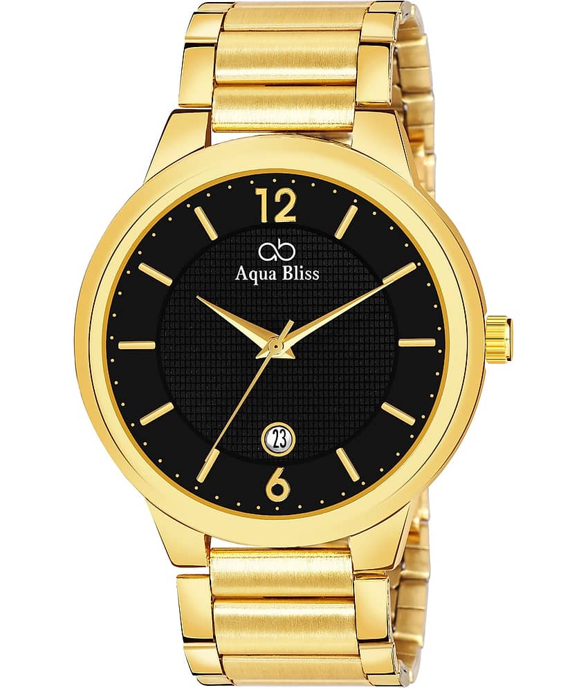 AQUA BLISS - Gold Stainless Steel Analog Men's Watch