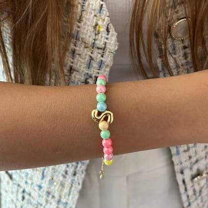 Colorful Bracelet with Initial (Newly Launched)-A